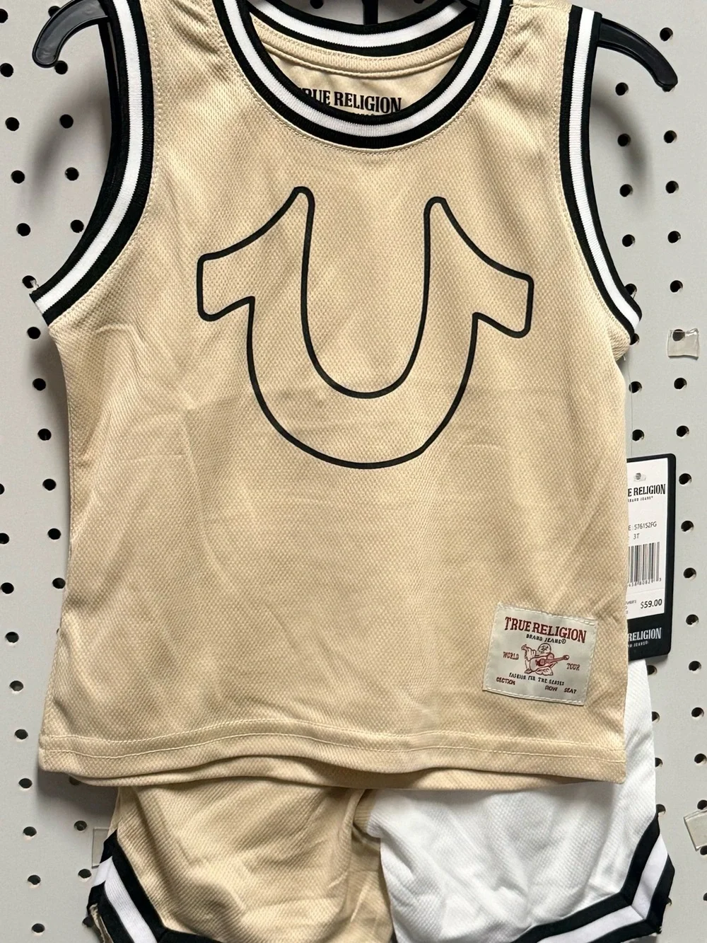 True Religion Boys 2-Piece Mesh Basketball Tank Top & Shorts Set